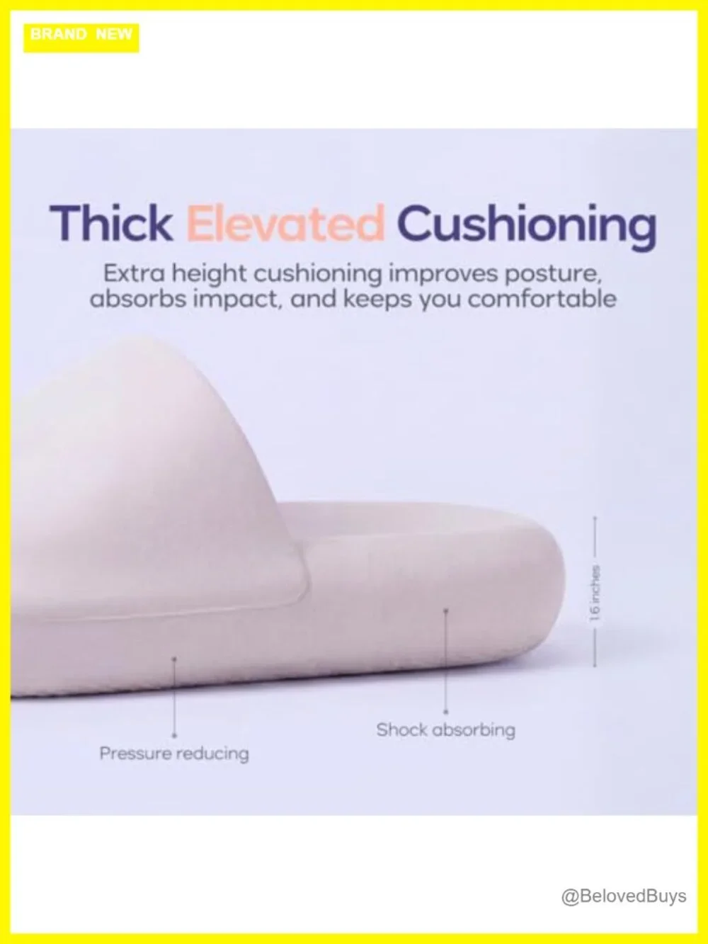 Cloud Slides for Women & Men, Thick Shock-Absorbing Sole